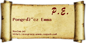 Pongrácz Emma névjegykártya